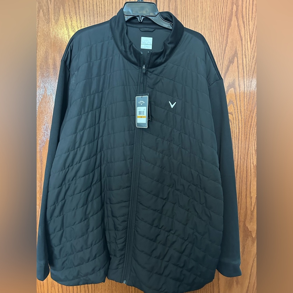 Callaway Golf Black Quilted Jacket with Logo Sz 3X NWT!